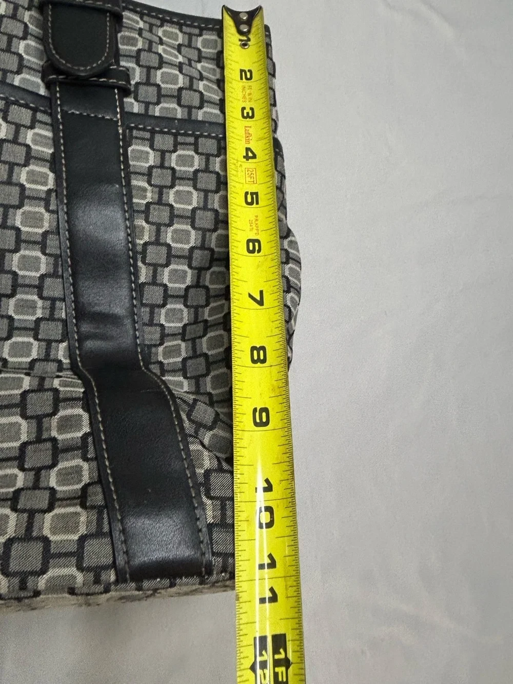 Nine West Black & Gray Geometric Laptop Tote Red inside